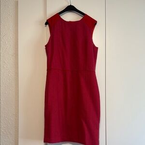 Banana Republic Pink Sheath Midi Dress Crew Neck Sleeveless